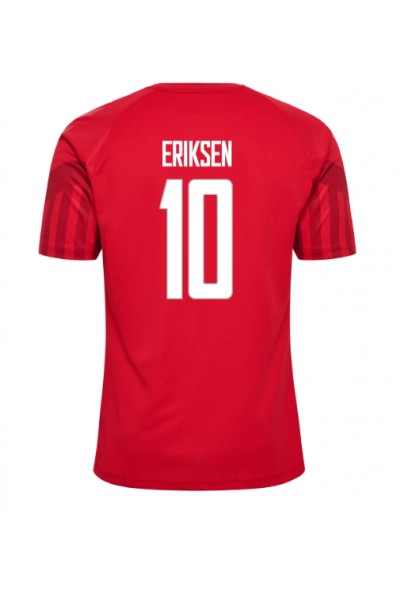 Tanska Christian Eriksen #10 Jalkapallovaatteet Kotipaita MM-kisat 2022 Lyhythihainen